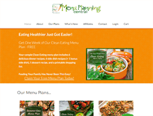 Tablet Screenshot of menuplanningcentral.com